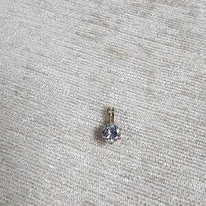 Dainty CZ Diamond Solitaire Pendant for Women 14K Gold Plated Single